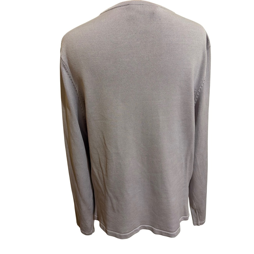 Pendleton Lavender Silk Blend V-Neck Button Front… - image 2